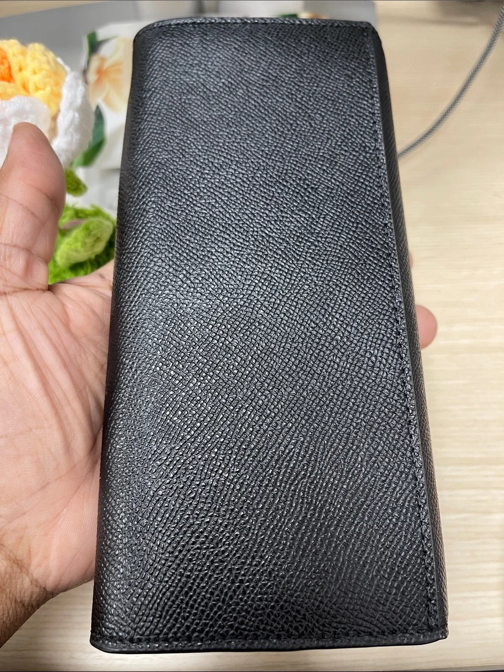 Coach Crossgrain Women’s Leather Slim Envelope Wallet Black NWOT